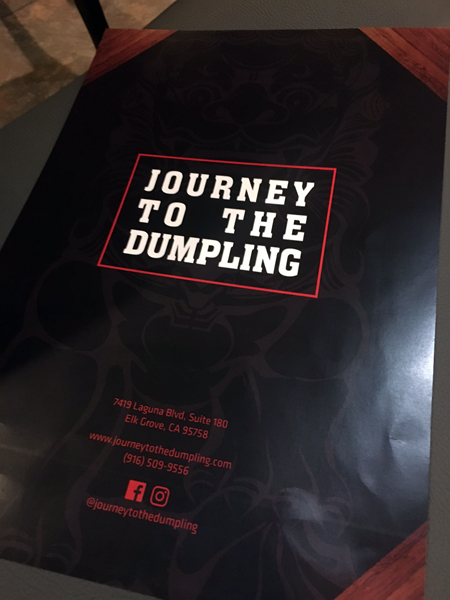 Journey to the Dumpling menu cover